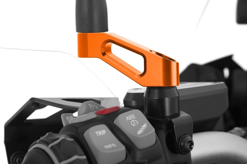 Modeer Compatible with 790 DUKE 790 Adventure/R Any year Motorcycle Rearview Mirror Risers Extenders duke 790 adv Accessories (orange) - Image 2
